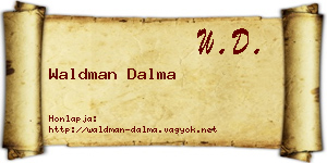 Waldman Dalma névjegykártya
